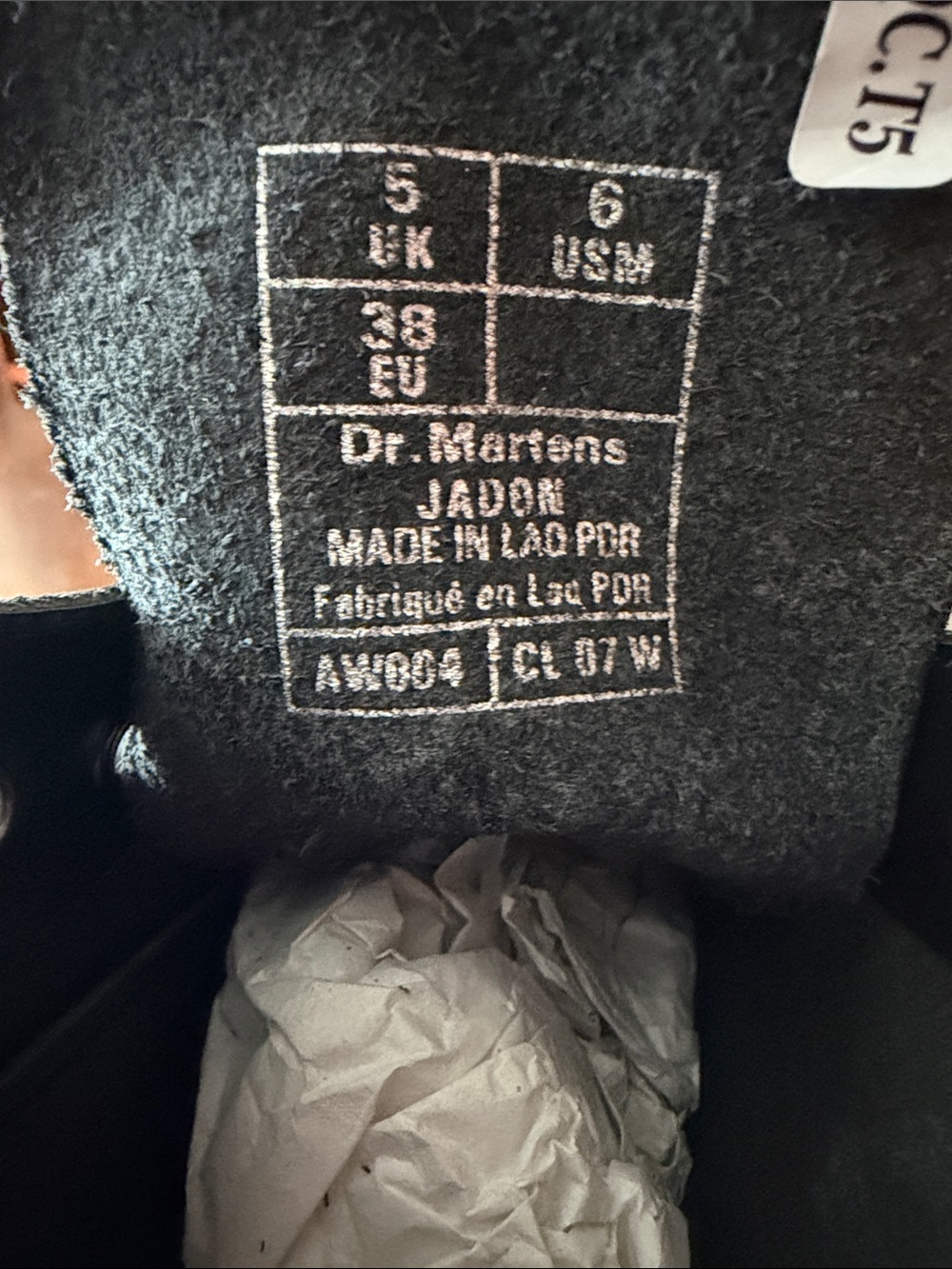 Dr. Martens Jadon Black Lace-Up Platform Boot with Yellow Welt Stitching - Picture 7 of 7